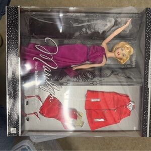 Marilyn Monroe Doll w Purple Dress & Bathing Suit NIB